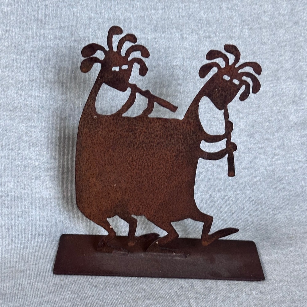 Kokopelli Vintage Native American Metal Sculpture